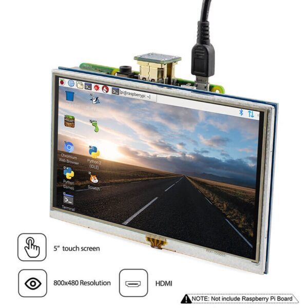 HDMI 5 Inch 800x480 TFT Display with Backlight Control