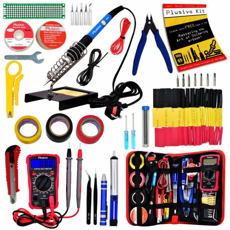 Soldering Iron Kit with Digital Multimeter All in One UK Plug