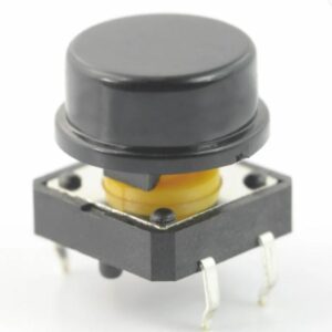 Push button 12x12mm with cap 1 Piece - Black
