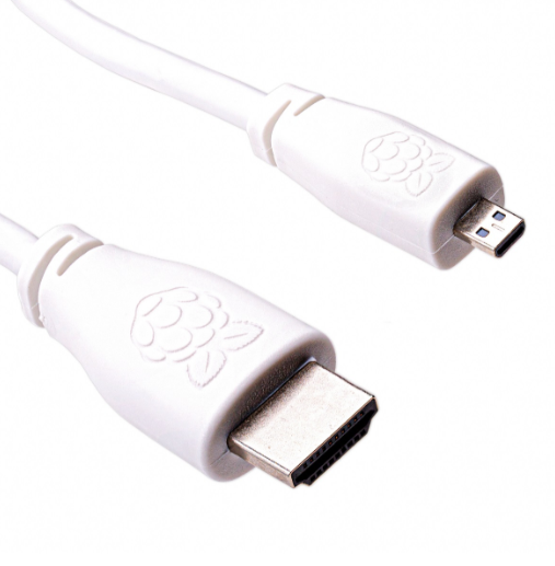 Official Micro-HDMI to Standard HDMI 1 meter Cable for Raspberry Pi