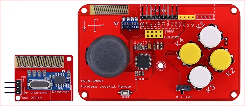 Joystick RF 433MHz Wireless Joystick Remote Controller Module Transceiver for Smart Car - Image 2